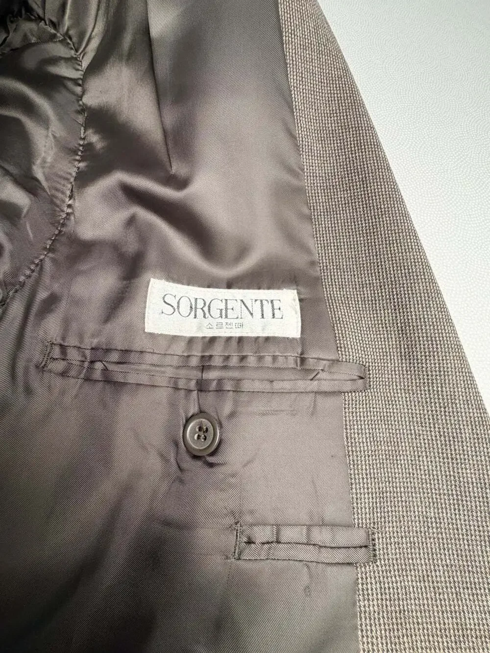 Sorgente Men’s Wool Structured Academia Blazer Vintage 97 Brown Retro  36S-38S